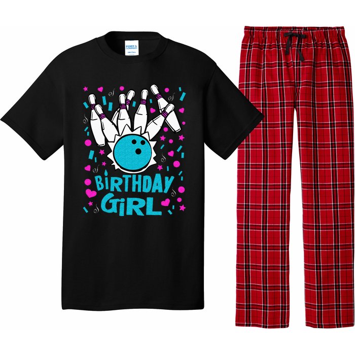 Cute Bowling Party Birthday Girl Pins Bowler Gift Pajama Set