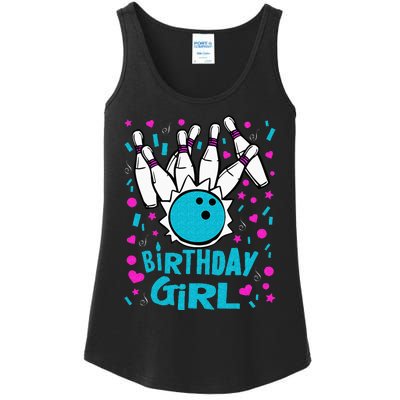 Cute Bowling Party Birthday Girl Pins Bowler Gift Ladies Essential Tank