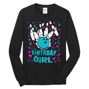 Cute Bowling Party Birthday Girl Pins Bowler Gift Tall Long Sleeve T-Shirt