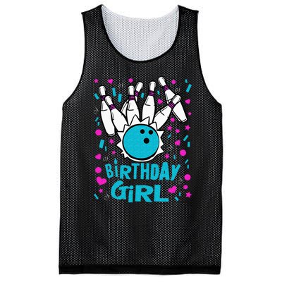 Cute Bowling Party Birthday Girl Pins Bowler Gift Mesh Reversible Basketball Jersey Tank