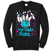 Cute Bowling Party Birthday Girl Pins Bowler Gift Tall Sweatshirt