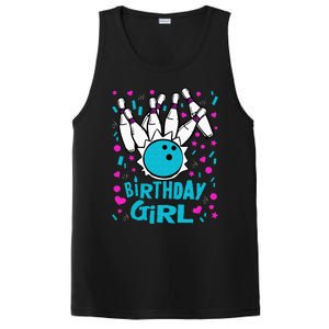 Cute Bowling Party Birthday Girl Pins Bowler Gift PosiCharge Competitor Tank