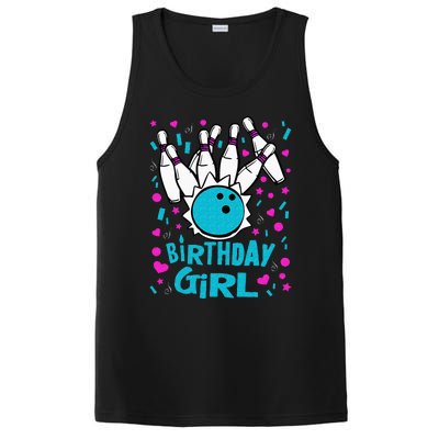 Cute Bowling Party Birthday Girl Pins Bowler Gift PosiCharge Competitor Tank