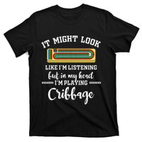 Cribbage Board Player Card Game Rules Crib Play Beginner T-Shirt