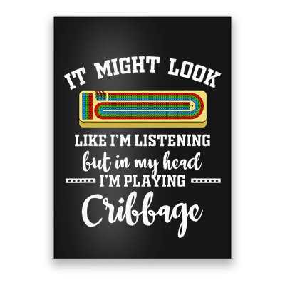 Cribbage Board Player Card Game Rules Crib Play Beginner Poster