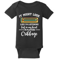 Cribbage Board Player Card Game Rules Crib Play Beginner Baby Bodysuit