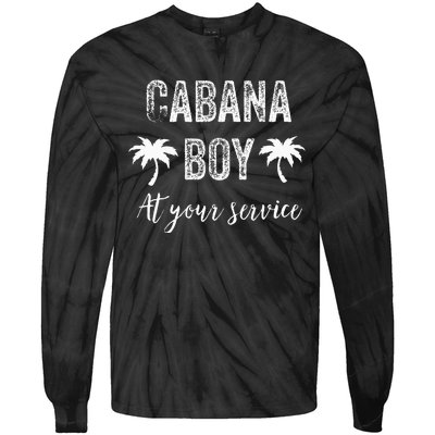 Cabana Boy Pool Party Bartender Tie-Dye Long Sleeve Shirt