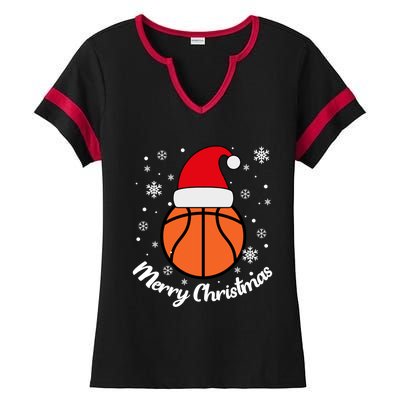 Christmas Basketball Pajamas Basketball Christmas Cute Gift Ladies Halftime Notch Neck Tee