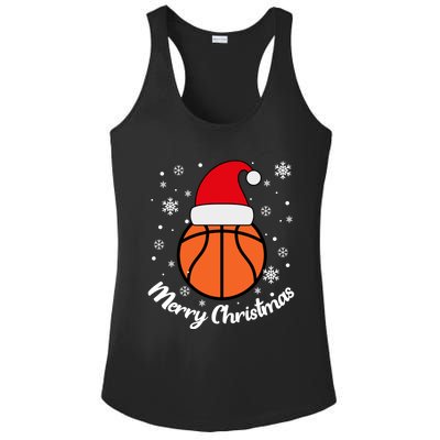 Christmas Basketball Pajamas Basketball Christmas Cute Gift Ladies PosiCharge Competitor Racerback Tank