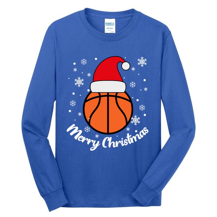 Christmas Basketball Pajamas Basketball Christmas Cute Gift Tall Long Sleeve T-Shirt