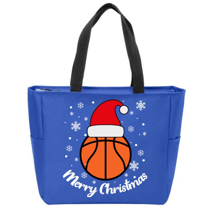 Christmas Basketball Pajamas Basketball Christmas Cute Gift Zip Tote Bag