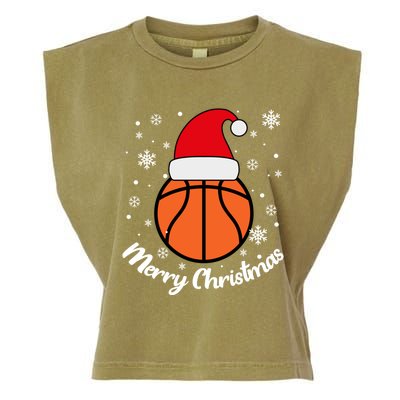 Christmas Basketball Pajamas Basketball Christmas Cute Gift Garment-Dyed Women's Muscle Tee