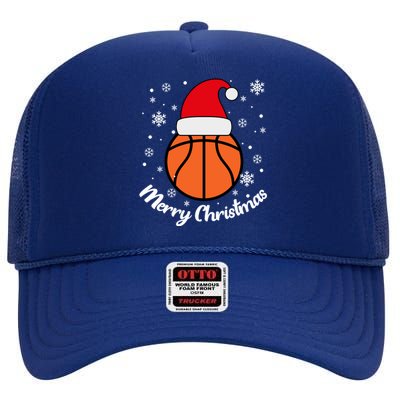 Christmas Basketball Pajamas Basketball Christmas Cute Gift High Crown Mesh Back Trucker Hat