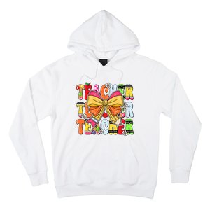 Coquette Bow Pencil Teacher Life Hoodie