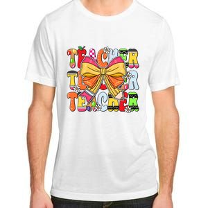 Coquette Bow Pencil Teacher Life Adult ChromaSoft Performance T-Shirt