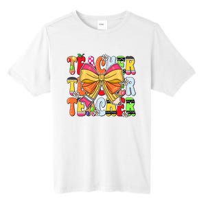 Coquette Bow Pencil Teacher Life Tall Fusion ChromaSoft Performance T-Shirt