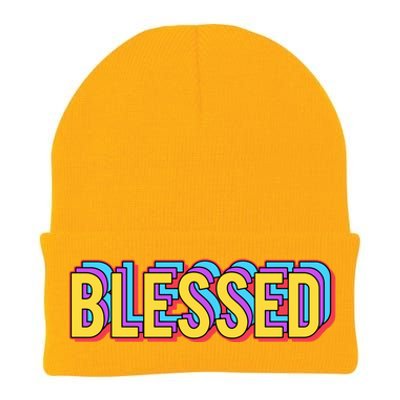 Colorful Blessed Quote Gift Knit Cap Winter Beanie