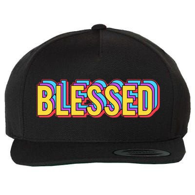 Colorful Blessed Quote Gift Wool Snapback Cap