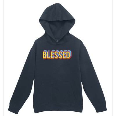 Colorful Blessed Quote Gift Urban Pullover Hoodie