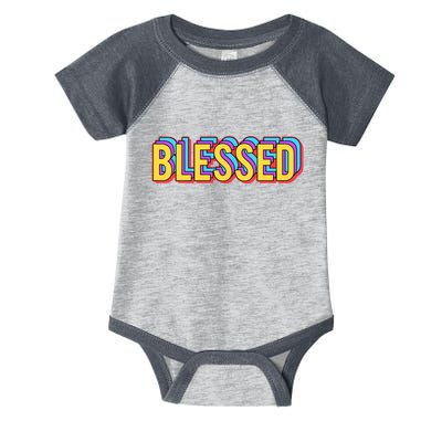 Colorful Blessed Quote Gift Infant Baby Jersey Bodysuit