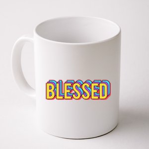 Colorful Blessed Quote Gift Coffee Mug