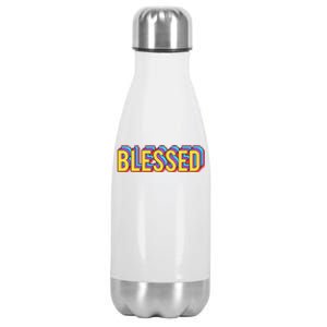 Colorful Blessed Quote Gift Stainless Steel Insulated Water Bottle