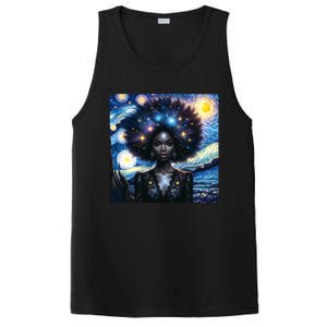 Colorfull Black Queen Afro American Starry Night Junenth Great Gift PosiCharge Competitor Tank