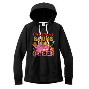 Christmas Baking Queen Donut Lover Xmas Bakers Funny Gift Women's Fleece Hoodie