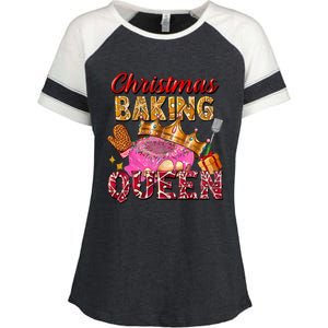 Christmas Baking Queen Donut Lover Xmas Bakers Funny Gift Enza Ladies Jersey Colorblock Tee