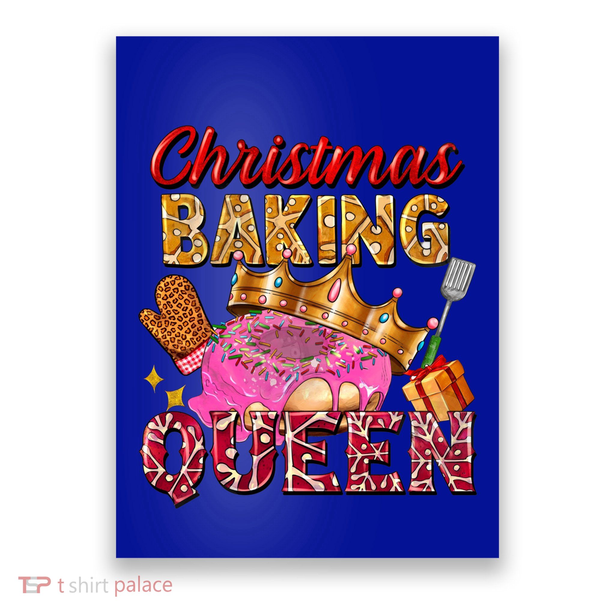 Christmas Baking Queen Donut Lover Xmas Bakers Funny Gift Poster