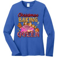 Christmas Baking Queen Donut Lover Xmas Bakers Funny Gift Ladies Long Sleeve Shirt