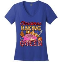 Christmas Baking Queen Donut Lover Xmas Bakers Funny Gift Women's V-Neck T-Shirt