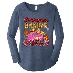 Christmas Baking Queen Donut Lover Xmas Bakers Funny Gift Women's Perfect Tri Tunic Long Sleeve Shirt