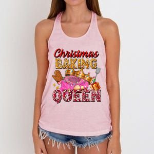 Christmas Baking Queen Donut Lover Xmas Bakers Funny Gift Women's Knotted Racerback Tank