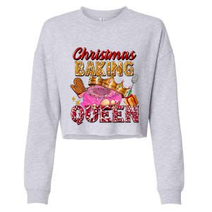 Christmas Baking Queen Donut Lover Xmas Bakers Funny Gift Cropped Pullover Crew