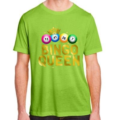 Cool Bingo Queen For Women Girls Lotto Casino Lucky Gambling Adult ChromaSoft Performance T-Shirt