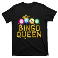 Cool Bingo Queen For Women Girls Lotto Casino Lucky Gambling T-Shirt