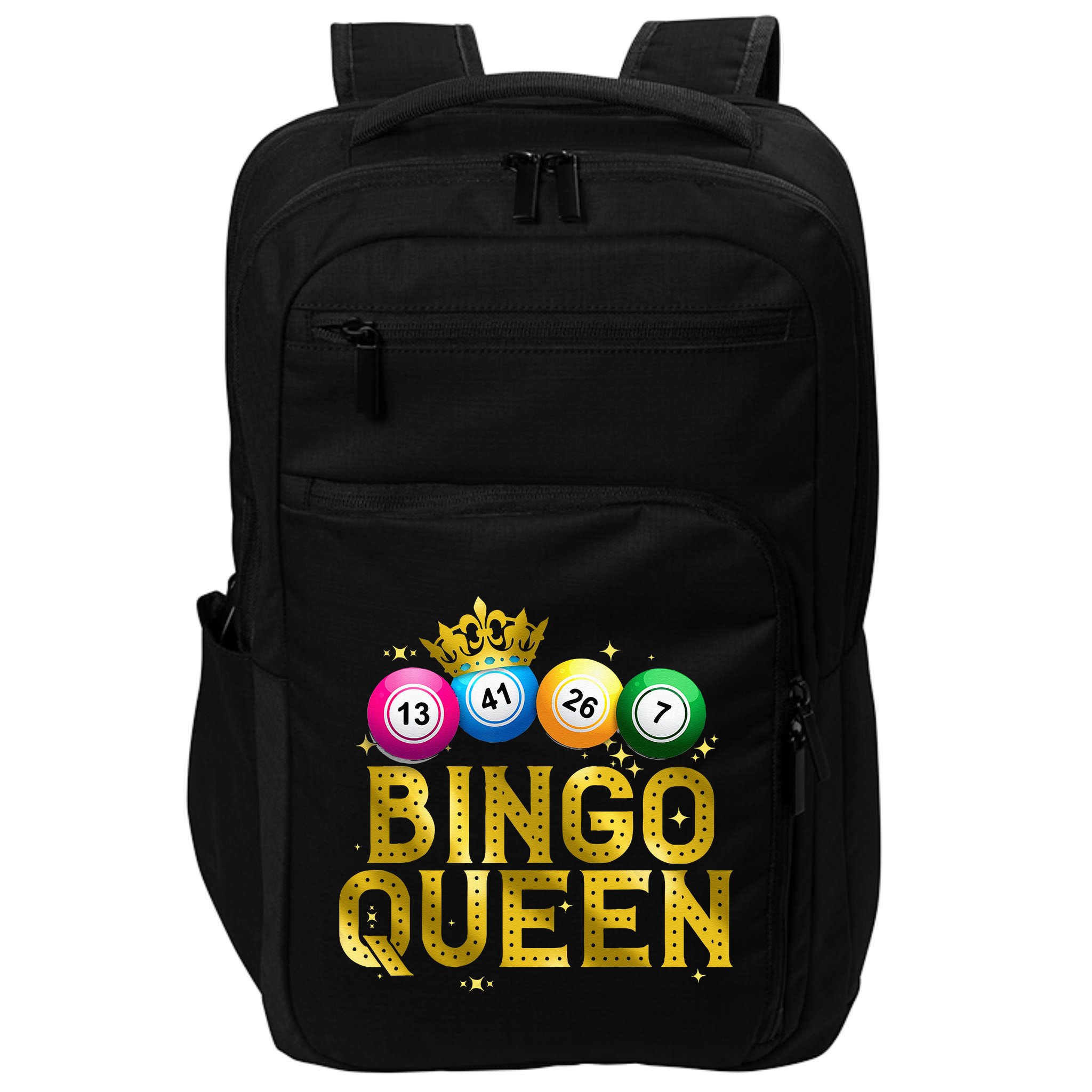 Cool Bingo Queen For Women Girls Lotto Casino Lucky Gambling Impact Tech Backpack