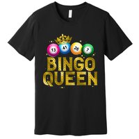 Cool Bingo Queen For Women Girls Lotto Casino Lucky Gambling Premium T-Shirt