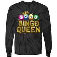 Cool Bingo Queen For Women Girls Lotto Casino Lucky Gambling Tie-Dye Long Sleeve Shirt