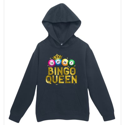 Cool Bingo Queen For Women Girls Lotto Casino Lucky Gambling Urban Pullover Hoodie