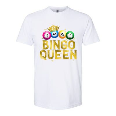 Cool Bingo Queen For Women Girls Lotto Casino Lucky Gambling Softstyle CVC T-Shirt