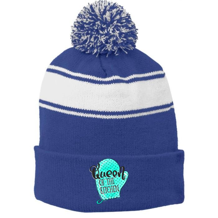 Cute Baking Queen Of The Kitchen Meaningful Gift Stripe Pom Pom Beanie