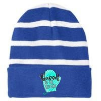 Cute Baking Queen Of The Kitchen Meaningful Gift Striped Beanie with Solid Band