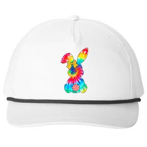 Cute Bunny Rabbit Tie Dye Bow Tie Easter Day Snapback Five-Panel Rope Hat