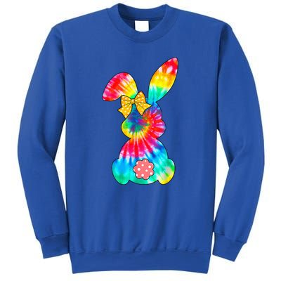 Cute Bunny Rabbit Tie Dye Bow Tie Easter Day Sweatshirt