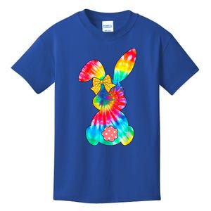 Cute Bunny Rabbit Tie Dye Bow Tie Easter Day Kids T-Shirt