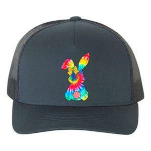 Cute Bunny Rabbit Tie Dye Bow Tie Easter Day Yupoong Adult 5-Panel Trucker Hat