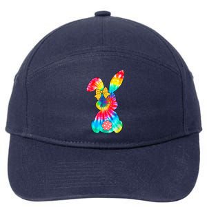 Cute Bunny Rabbit Tie Dye Bow Tie Easter Day 7-Panel Snapback Hat