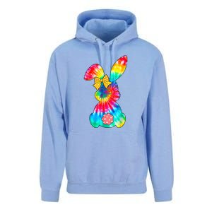 Cute Bunny Rabbit Tie Dye Bow Tie Easter Day Unisex Surf Hoodie